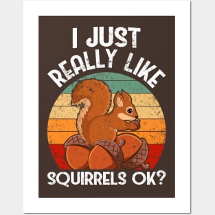 Fall Like Squirrel Posters and Art